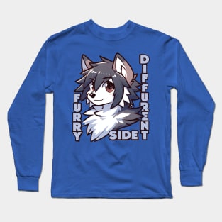 Furry Dif-fur-ent Side Long Sleeve T-Shirt